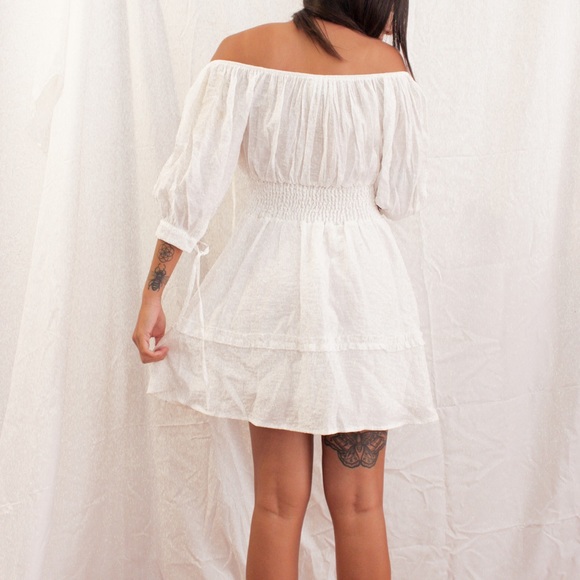 Princess Polly Prima Mini Dress White - Picture 2 of 4